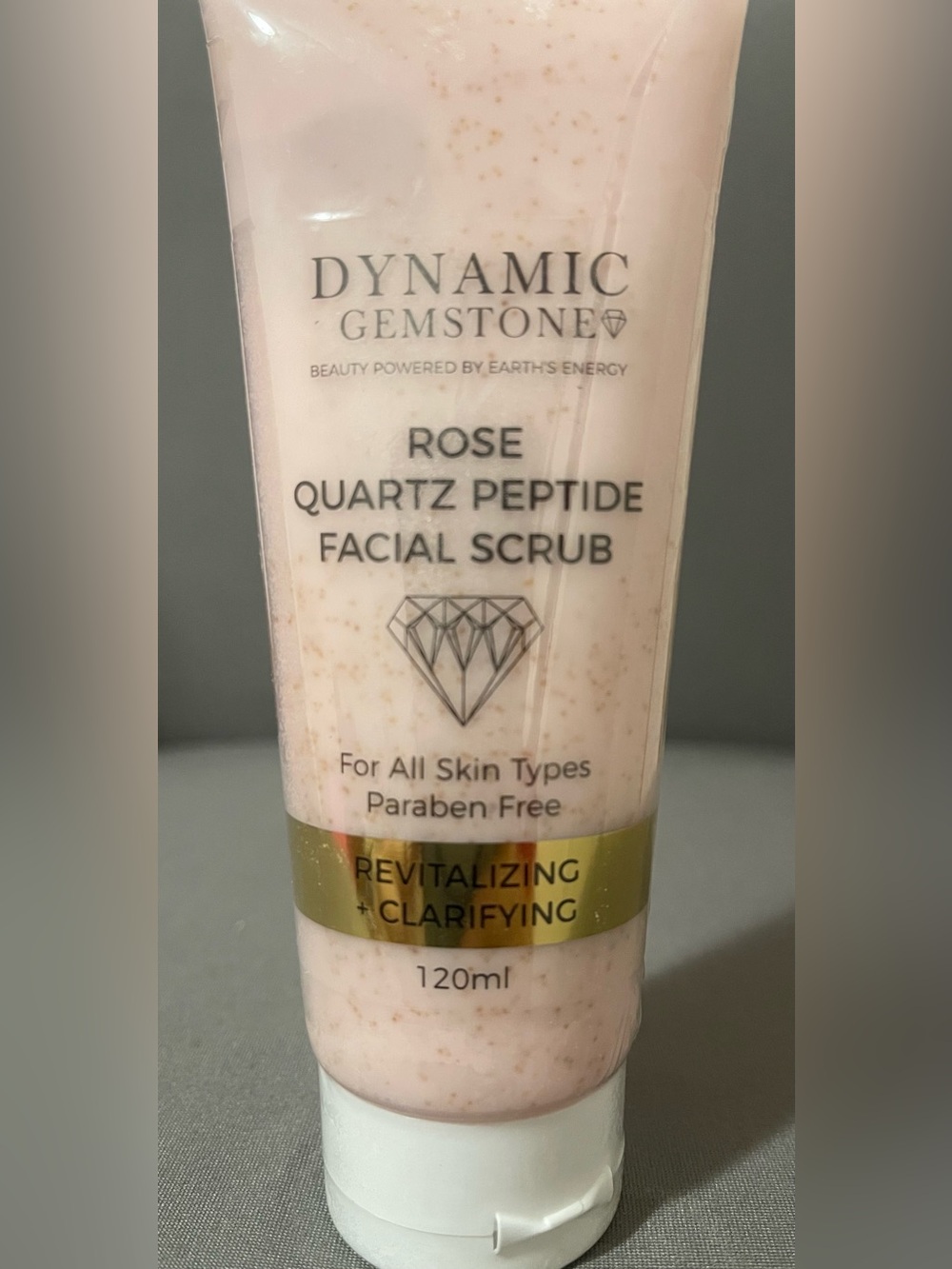 Rose Quartz Peptide Facial Scrub — Pink